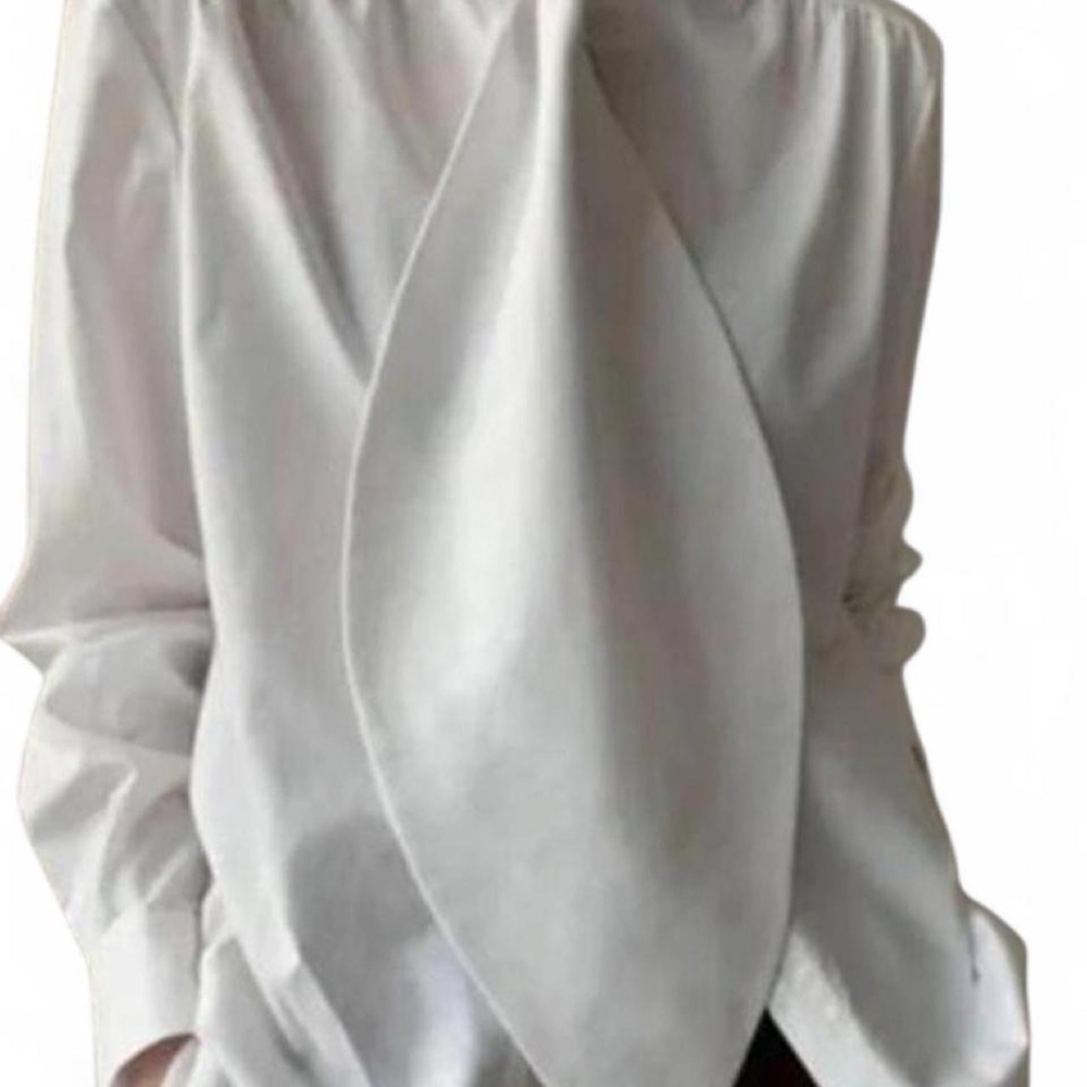 UOOZEE women's White Inspired Designer Oversize Top Shirt Blouse